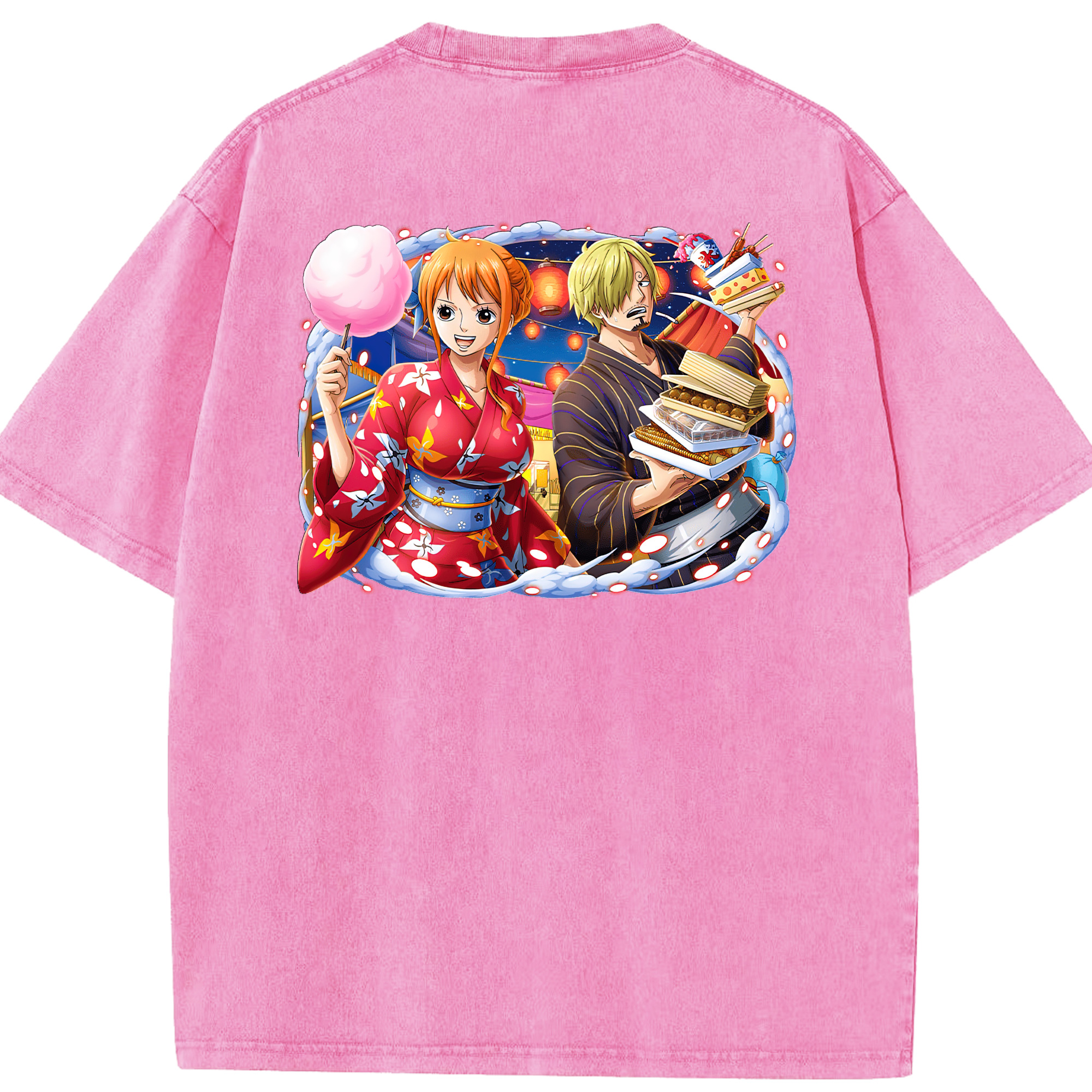 ワンピース サンジ ONE PIECE Sanji 綿100% ヴィンテージ風 半袖Tシャツ（背面プリント）